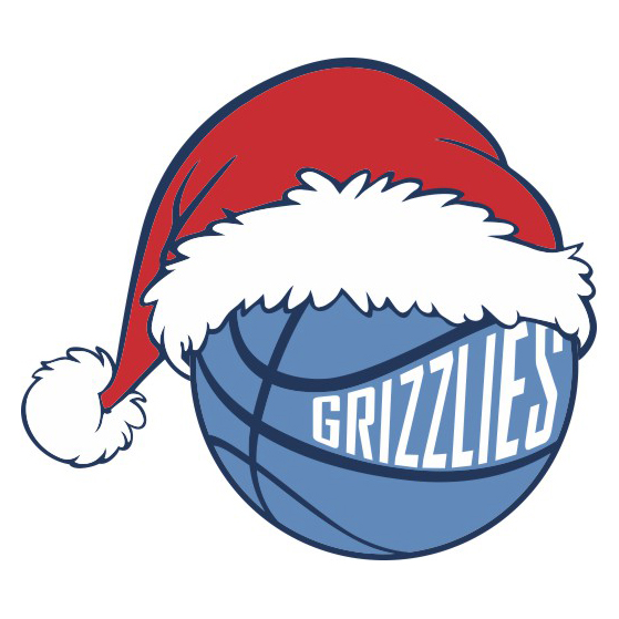 Memphis Grizzlies Basketball Christmas hat logo iron on paper